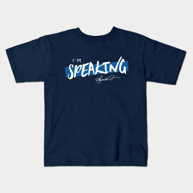 Mr. Vice President, I'm Speaking v2 Kids T-Shirt by hawkadoodledoo